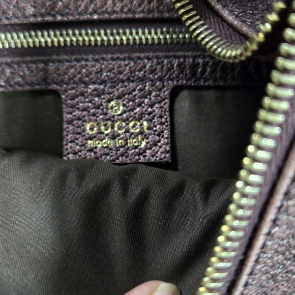 Gucci Soho Metallic Purple Leather Women's Shoulder/Crossbody Bag - Picture 11 of 12